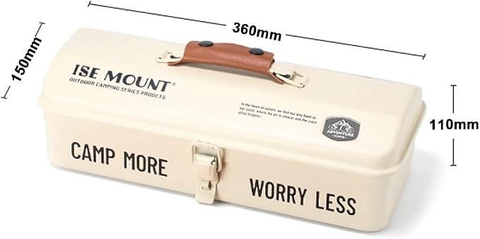 Outdoor Tools Storage Box, Metal Tool Box Portable Sturdy Camping Picnic - Image 7