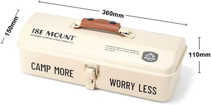 Outdoor Tools Storage Box, Metal Tool Box Portable Sturdy Camping Picnic - Image 7