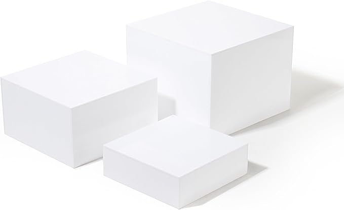 White Acrylic Food Display Risers Boxes Party Wedding Dessert Table Buffet - Image 8