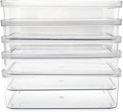 Isaac Jacobs 5-Pack Small Clear Storage Bins, Plastic Organizer - Image 5