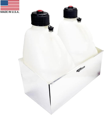 Pit Posse PP3344 Double Utility Fuel Jug Holder Storage Rack Shelf - Image 3