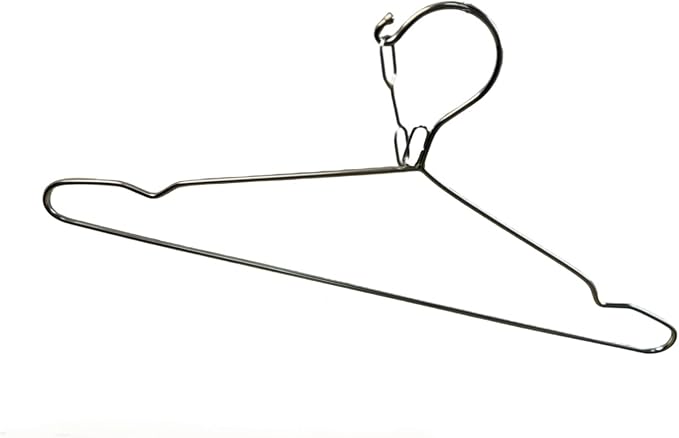 16.5” Wire Hanger 4mm Lockable Hangers 10Pack Stainless Steel Slim Thin Heavy - Image 2