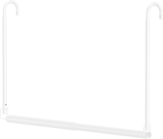 Hanging Closet Rod Adjustable Width Height Closet Rod by Luvenia