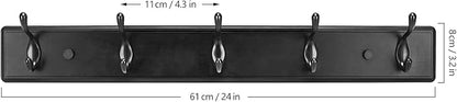 Wooden Coat Rack, Wall-Mounted Organizer - Image 6