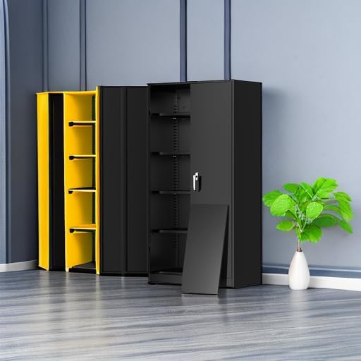 Greenvelly Metal Garage Storage Cabinet, 72” Lockable Storage Cabinet - Image 5