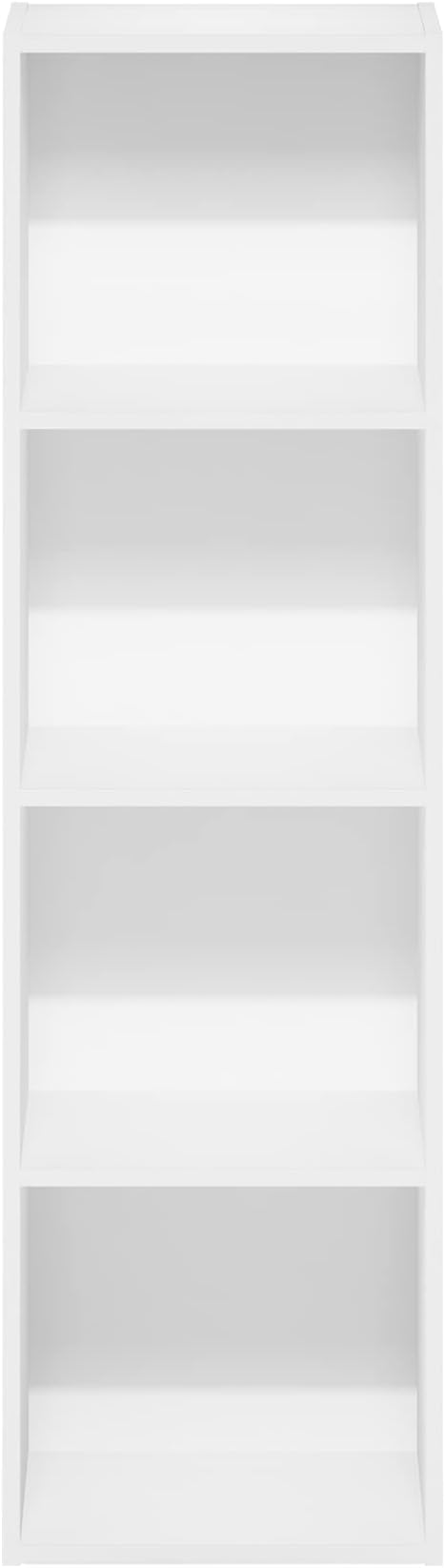 Furinno PASIR Book Shelf, 4-Tier Bookcase, Modern Standing Bookshelf, Open - Image 8