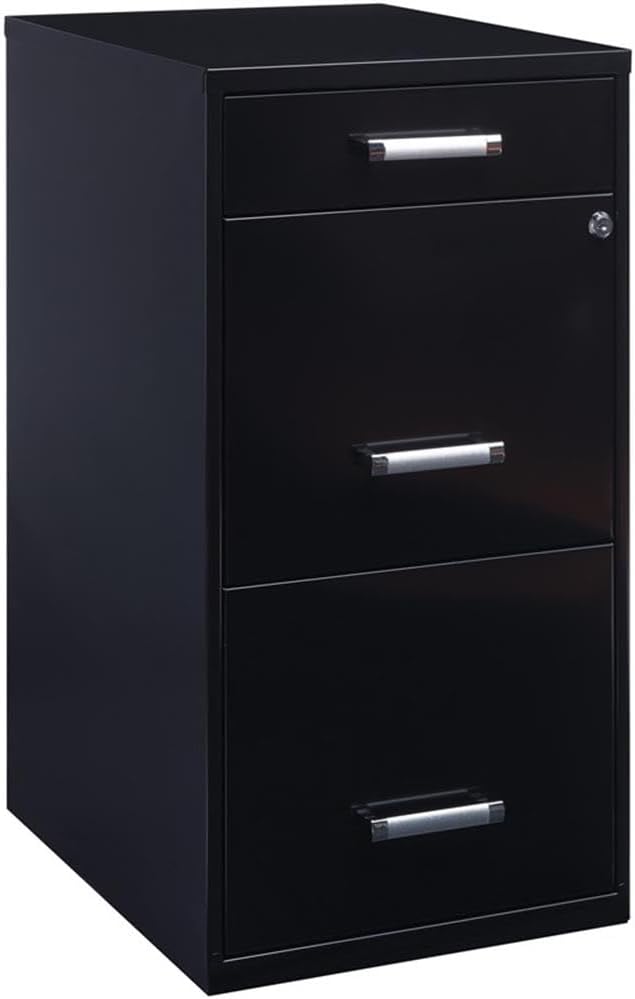 Scranton & Co Set of 2 18" D 3-Drawer Metal Filing Cabinet - Image 3