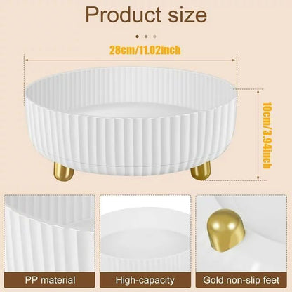 360 Rotating Makeup Organizer, Modern Acrylic Round Organizer - Image 2