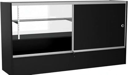 WISDOMFUR 5ft Black Display Showcase Cabinet - Image 4