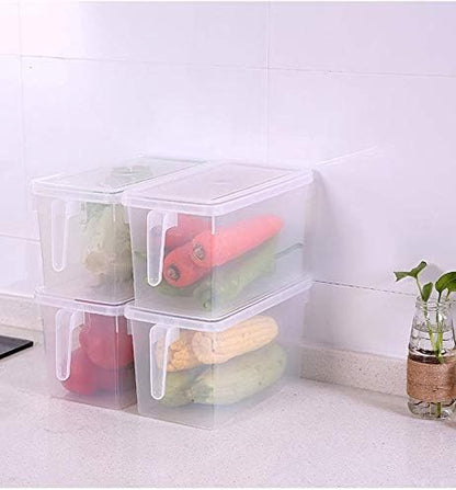 Sooyee Fridge Storage Containers Produce Saver, 4 Pack x 4L Stackable - Image 3