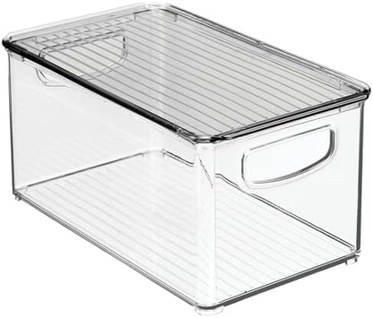 mDesign Plastic Deep Storage Bin Box Container - Image 4
