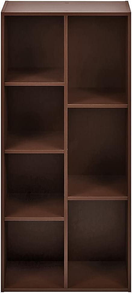 Amazon Basics 7 Cube Storage Organizer Bookcase, Sturdy Shelves, Book Shelf - Image 4