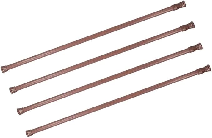 4 Pack Tensions Rods 15.7-28 Inches, Adjustable Spring Steel Cupboard Bars by Unknown