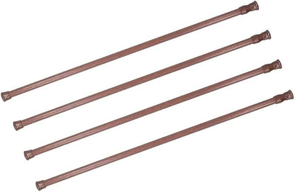 4 Pack Tensions Rods 15.7-28 Inches, Adjustable Spring Steel Cupboard Bars by Unknown