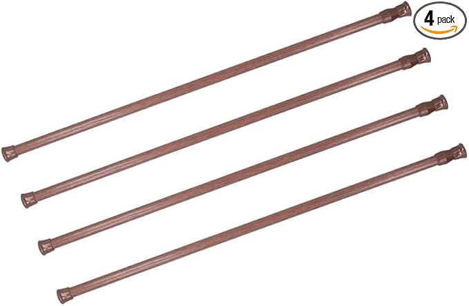 Cupboard Bars Tension Rods, 4 Pack Spring Tensions Rods 11.8-20 Inches Steel by Unknown
