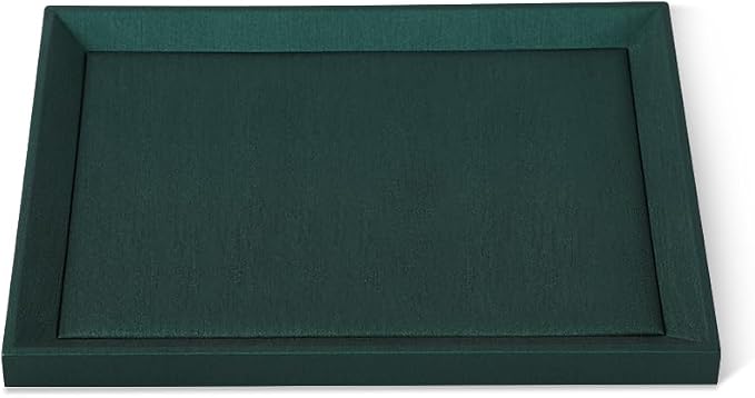 Jewelry Display For Selling, Leather Tray, Premium Green Jewelry Flat Tray by Yinbeini