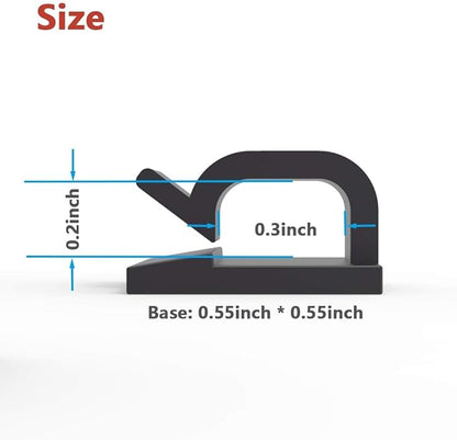 Cable Clips 40pcs with Strong Adhesive Tapes, Wire Holder Organizer Cord - Image 2