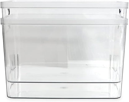 Isaac Jacobs 2-Pack Extra-Large Clear Storage Bins w/Cutout Handles, Plastic - Image 5