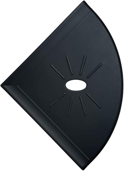 Tenedos Resin Decor 8 Inches Corner Shower Shelf – Black Flatback 9x9 Wall - Image 4