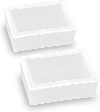 2 Pieces Rectangle Small Plastic Box Containers by FarmerMani
