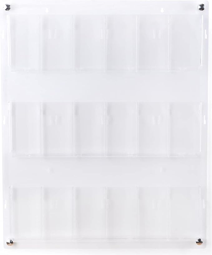 Displays2go 3-Tiered Clear Acrylic Magazine Rack, Adjustable, 9-18 Pockets - Image 3