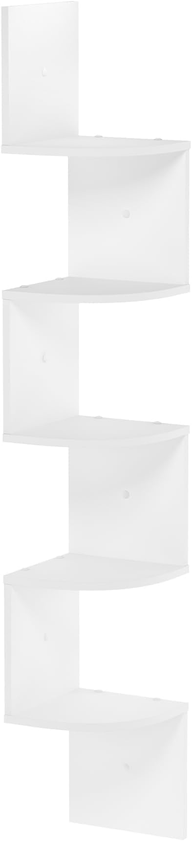 Furinno Rossi 5-Tier Wall Mount Floating Radial Corner Shelf by Furinno-FitsYourSpaceFitsYourBudget