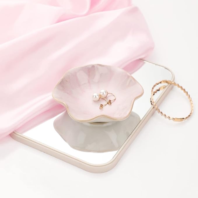 Binoster Ceramic Leaf Jewelry Dish, Modern Jewelry Holder, Small Ring Dish - Image 4