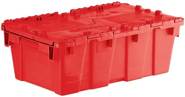 Plastic Storage Tote with Flip Lid, 19.7 x 11.8 x 7.3 inches by Glownary