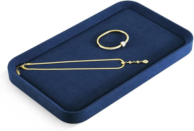 Jewelry Display, Microfiber Valet Tray, Luxury Jewelry Drawer Organizer - Image 3