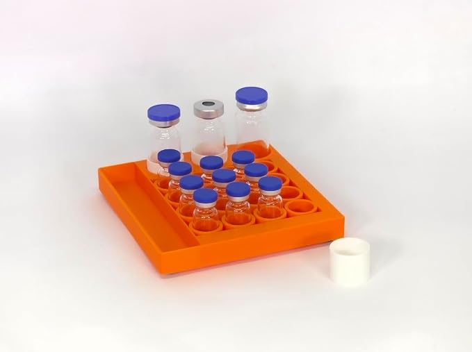 Vial Holder for Refrigerator Use | Home Vial Organizer Tray for Peptide– - Image 6