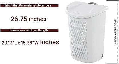 Wheeled Laundry Hamper with Handle - Image 3