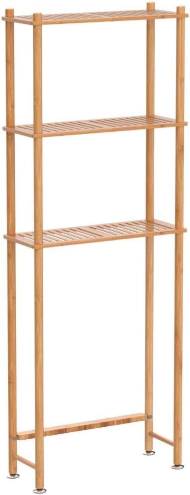 AmazerBath Bamboo Over The Toilet Storage Shelf, 3-Tier Bathroom Over Toilet - Image 5