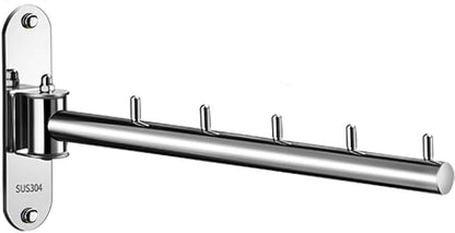 Clothes Hanger Laundry Room Hanging Rod Wall Mount Valet Hooks by Votmores