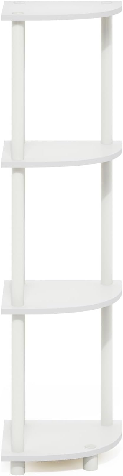 Furinno Turn-N-Tube Corner Shelf, 4-Tier Corner Bookshelf, Display Storage - Image 7