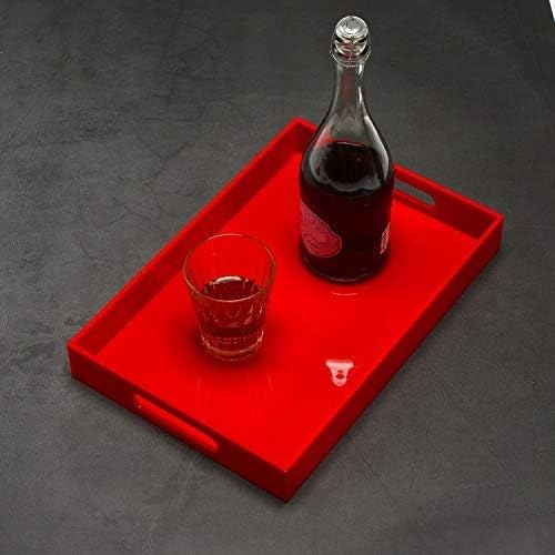 Sturdy Red Acrylic Serving Tray - Image 4