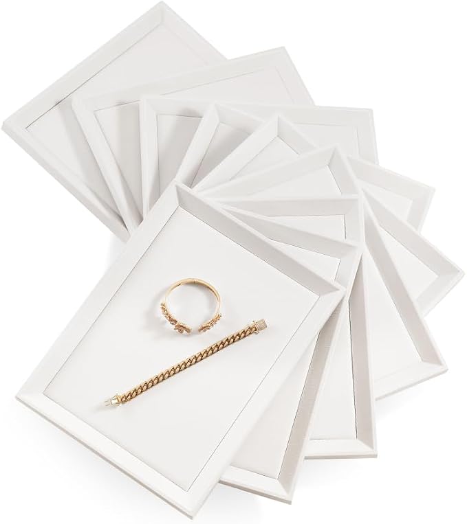 Jewelry Tray, Leather Tray, Luxury White Tray - Image 4