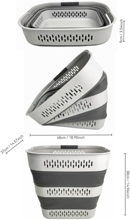 SAMMART 40L Collapsible Plastic Laundry Basket - Image 5