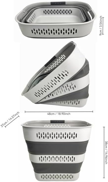 SAMMART 40L Collapsible Plastic Laundry Basket - Image 5