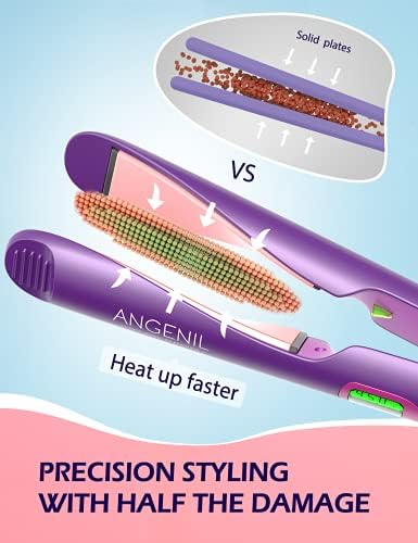 ANGENIL Professional Ion Flat Iron Curling Iron in One, Hair Straightener and - Image 4