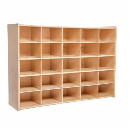 Contender 25 Cubby Birch Plywood Tray Storage Cabinet, Office and Homeschool - Image 7