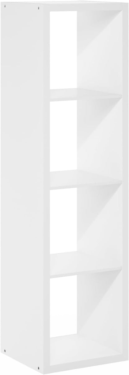 Furinno Cubicle Book Shelf, Vertical 4-Cube Bookshelf, Extra Thick Frame - Image 10