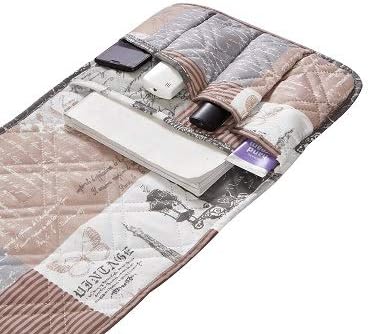 Brilliant Sunshine Paris and Toile Floral Patchwork Couch Armrest 5 Pockets - Image 3