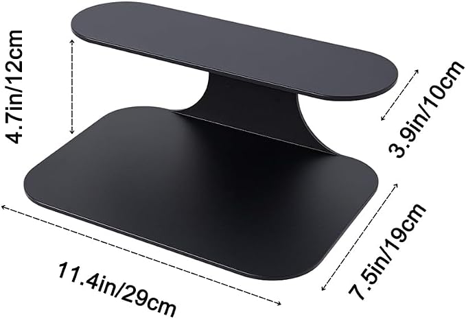 Simple Metal Floating Nightstands Set of 2, Wall Mounted Black Bedside Shelf - Image 2