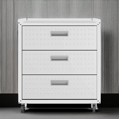 Manhattan Comfort Fortress 31.5-Inch Rolling Garage Tool Chest, 3-Drawer - Image 5