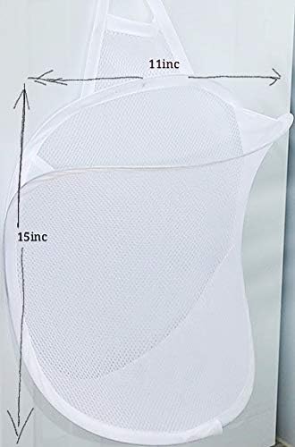 Heng happy Small Mesh Hanging Laundry Hamper Basket, Mesh Hamper, Wall Dirty - Image 2