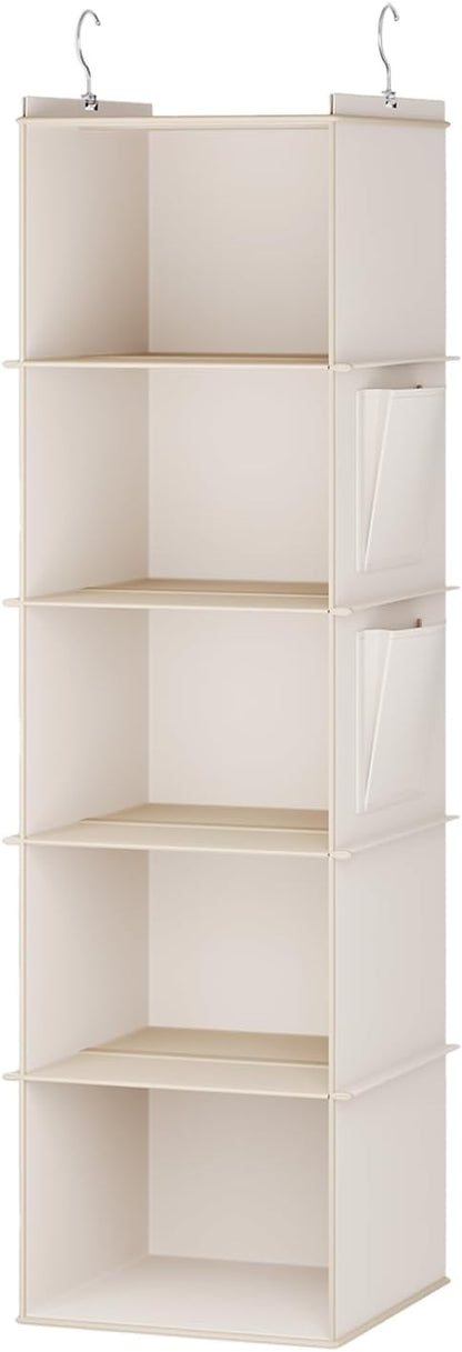 YOUDENOVA Hanging Closet Organizer, 5-Shelf Closet Hanging Storage Shelves - Image 7