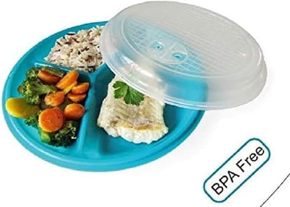 2 PACK - Microwave Food Storage Travel Tray Containers - Portion Control - 3 - Image 5