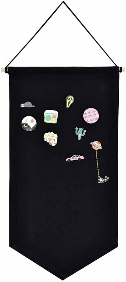 Wall Hanging Brooch Jewelry Storage Case Canvas Display Stand Enamel Pin - Image 5