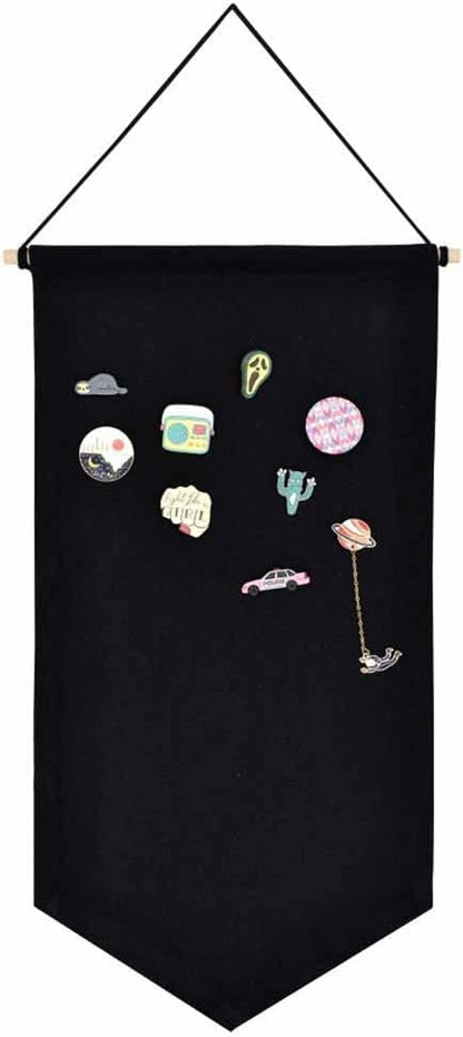 Wall Hanging Brooch Jewelry Storage Case Canvas Display Stand Enamel Pin - Image 5