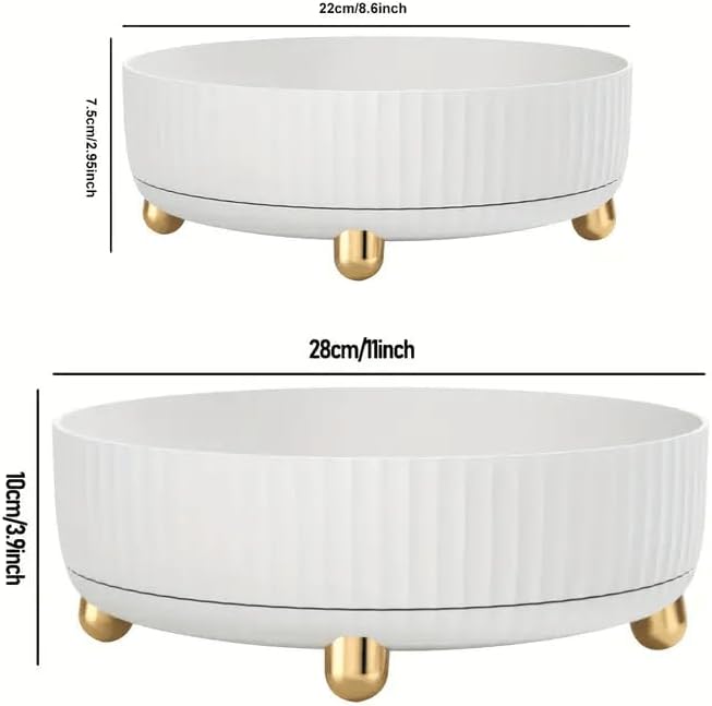 360 Rotating Makeup Organizer, Modern Acrylic Round Organizer - Image 4